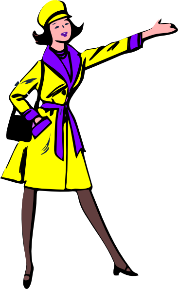 Lady In Yellow Coat Clip Art at Clker.com - vector clip art online