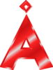Effect Letters Alphabet Red: Å Clip Art