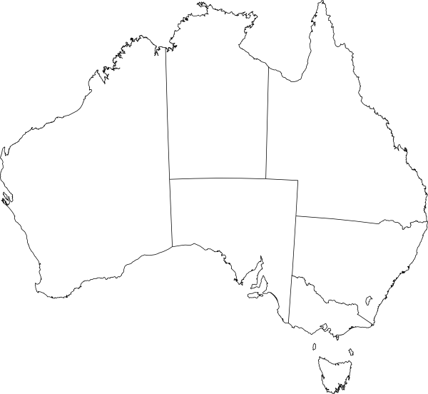 Australia Line Drawing Plain Clip Art at Clker.com - vector clip art
