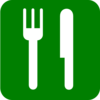 Green And White Knife And Fork Clip Art