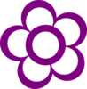 Purple Flower Outline Clip Art
