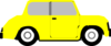 Bright Yellow Car Clip Art