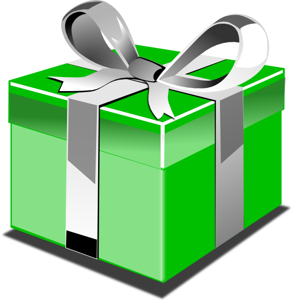 free clip art green gift - photo #14