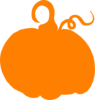 Orange Pumpkin Sihouette Clip Art