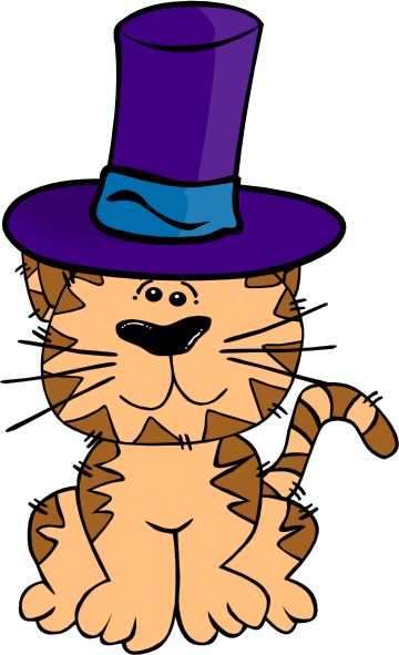 free clip art cat in the hat - photo #28