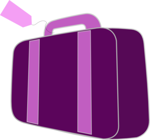Purple Luggage Clip Art