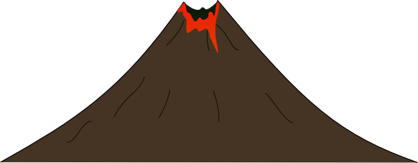 clipart of volcano - photo #29