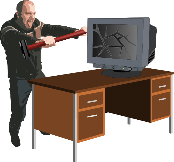 computer rage clipart - photo #39