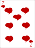 7 Of Hearts Clip Art