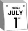 July 1 St Calendar Clip Art