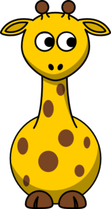 Giraffe Looking Right Clip Art
