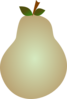 Brown Shaded Pear Clip Art