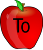 Sight Word Apple Clip Art