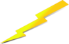 Plain Lightning Bolt With Shadow Clip Art