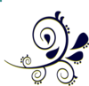 Paisley Curves Blue Clip Art