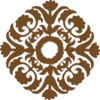 Brown Diamond Flower Clip Art