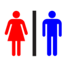 Colored Sign Bathroom / Wc / Man & Woman / Without Boarder Clip Art