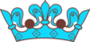 Brown Blue Crown Clip Art