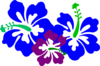 Hibiscus Purple Blue Clip Art