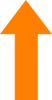 Orange Arrow Up No Outline Clip Art