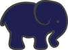 Navy Blue Elephant Clip Art