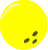 Bowling Ball - Yellow Clip Art