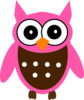 Cute Pink Owl Clip Art