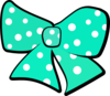 Bow With Polka Dots Clip Art