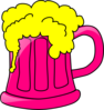 Pink Beer Mug Clip Art