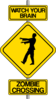 Zombie Crossing Sign Clip Art