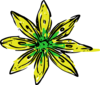 Yellow Green Flower Clip Art