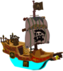 Light Blue Pirate Ship Clip Art