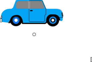 Animated Blue Car 2 Clip Art