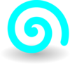Turquoise Spiral Clip Art