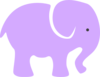 Purple Elephant Clip Art