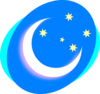 Crescent With Stars Clip Art