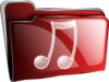 Music Folder Icon Red Clip Art