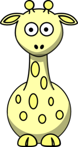 Pale Yellow Giraffe Clip Art