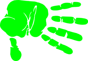Hand Print Green Clip Art At Clker Com Vector Clip Art Online Royalty Free Public Domain