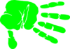 Hand Print Green Clip Art