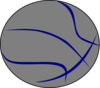 Grey Blue Basketball Clip Art