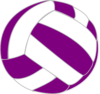 Purple And White Volleyball Clip Art