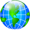 Globe Green Continents  Clip Art
