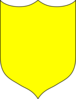 Solid Yellow Shield With Black Outline Clip Art