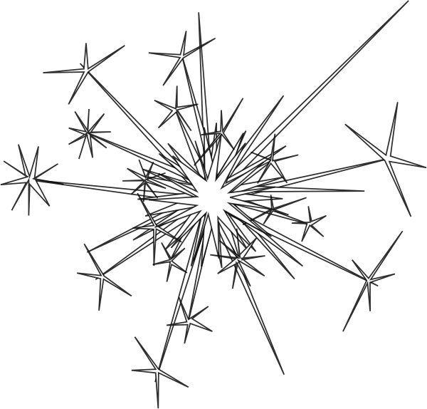 free black and white fireworks clipart - photo #42