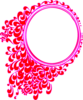 Magenta Filigree Circle Clip Art