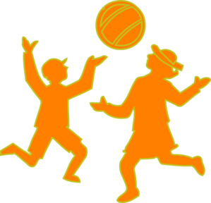 Kids Playing Ball.svg Clip Art