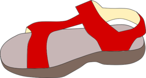 Red Sandal Clip Art