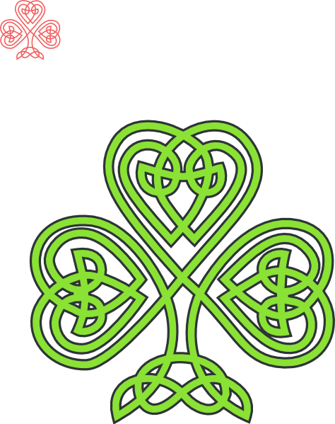 Celtic Shamrock Clip Art Design