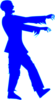 Blue Zombie Clip Art